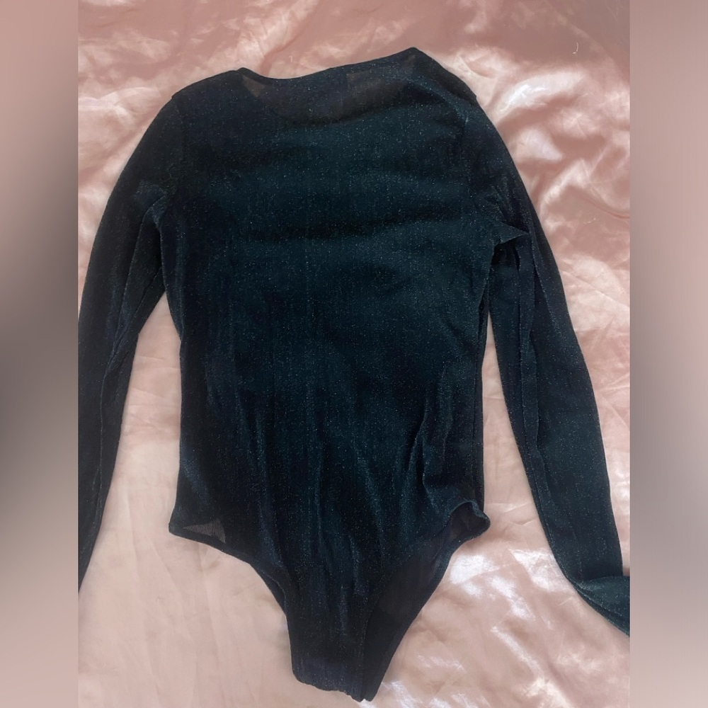 SHEIN Large, Black, Glitter, Bodysuit